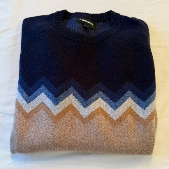 Bonobos Crewneck Sweater Zig Zag - Picture 1 of 3